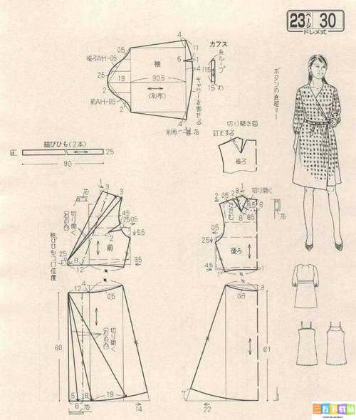 中长款连衣裙裁剪图片：手工制衣必备指南